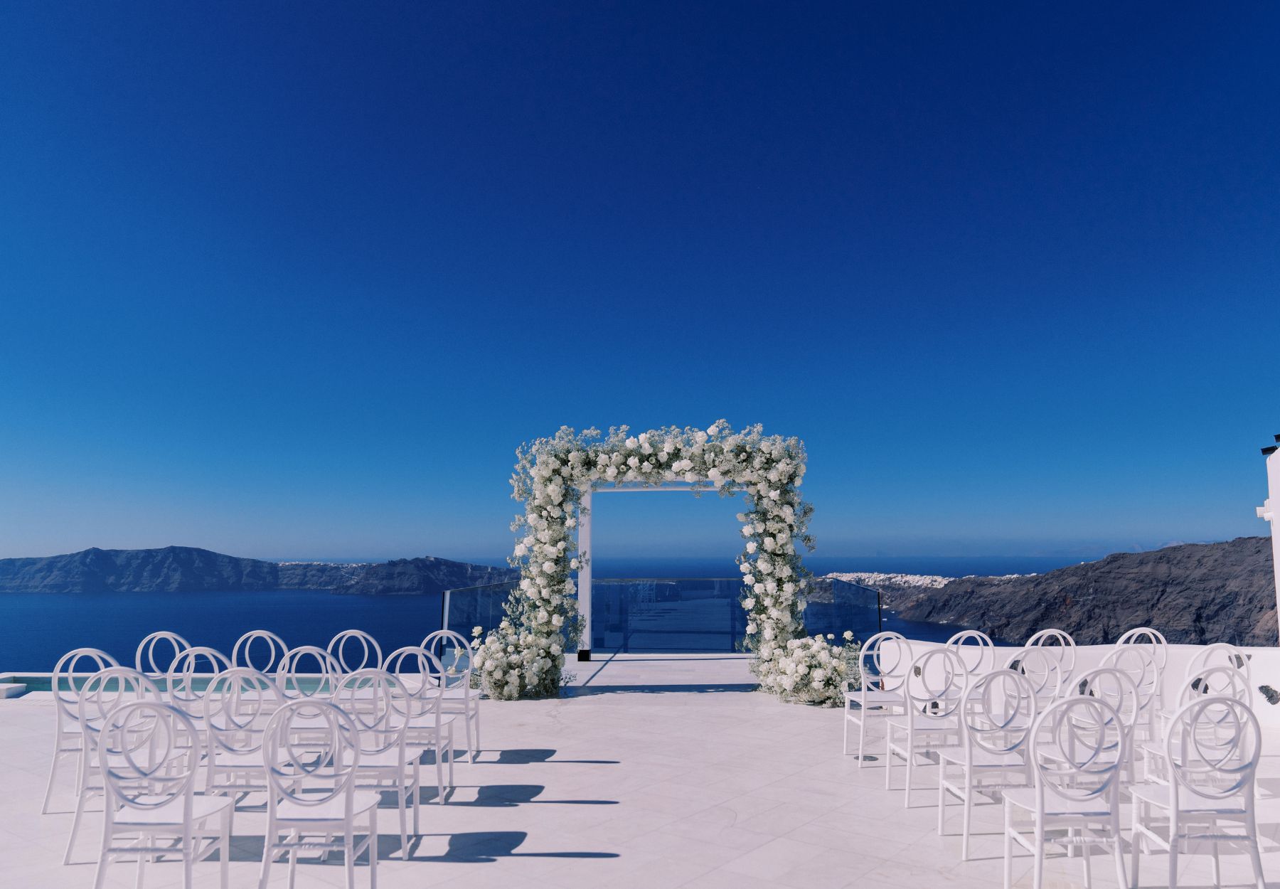 Ceremony & Reception at the Infinity Kiosk | Rocabella Weddings Santorini